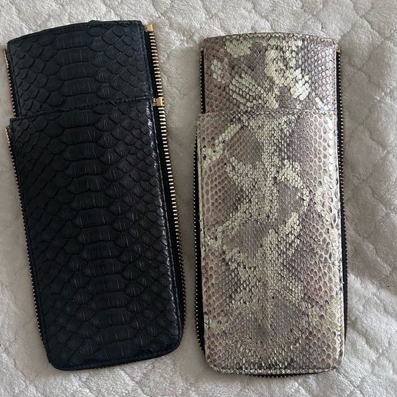 Rare Paige Gamble Livia Snakeskin Fur? Handbag with 2 Snakeskin Gussets - Picture 5 of 11